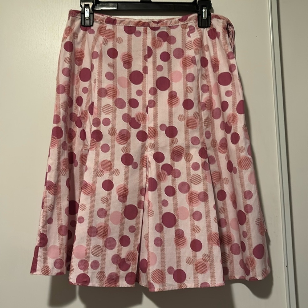 Willi Smith pink polka dot skirt